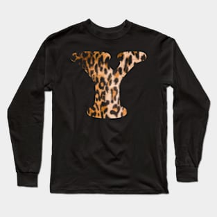 Letter Y leopard print Long Sleeve T-Shirt